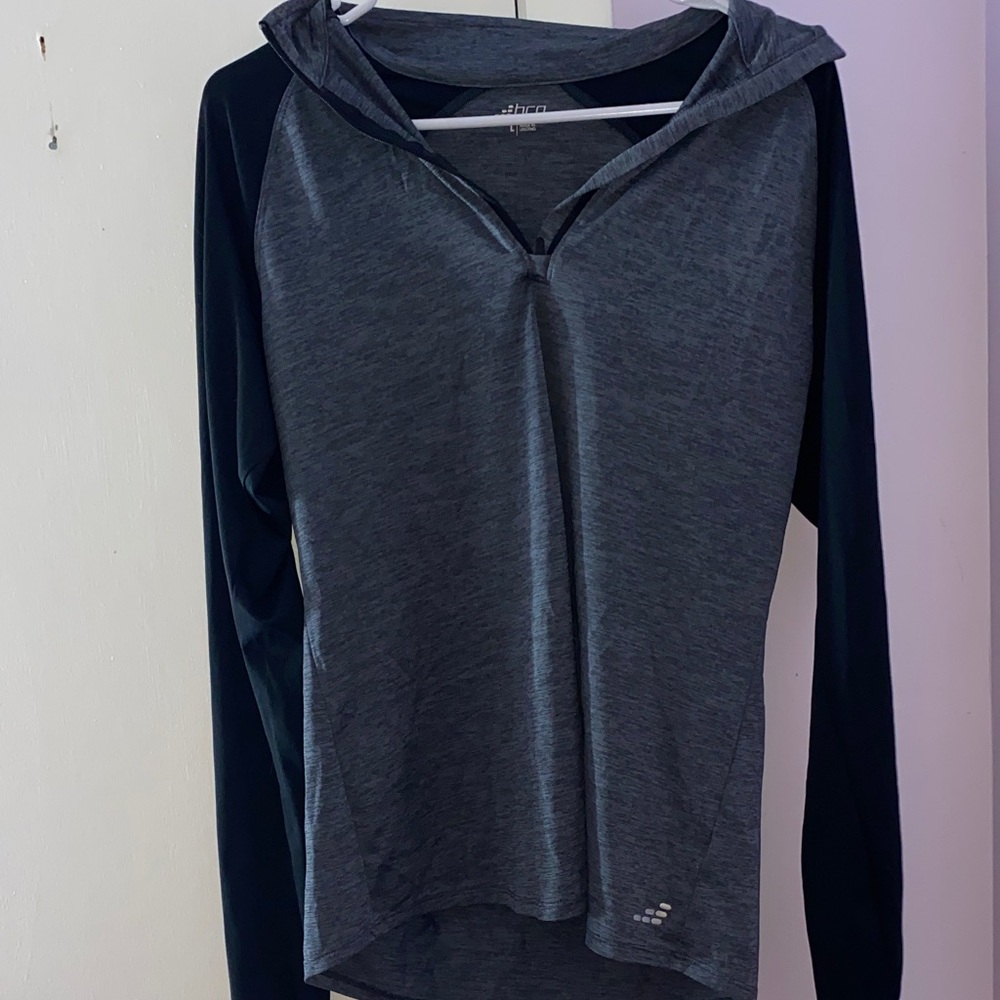 BCG Women's Two-Tone Gray and Black Hoodie